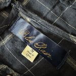 Blue Rain  Plaid Tunic Top Womens M Embroidered Long Sleeve‎ Blue BOHO Peasant Photo 6