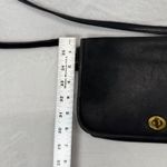 Coach ‎ Crossbody Bag Black Leather Turnlock Closure Vintage Small Purse Photo 2