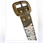 Lucky Brand Embroidered Cream and Brown Belt Photo 3