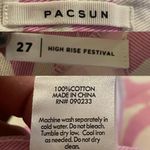 PacSun Womens Shorts Pink White High Rise Festival Checkerboard Cut Off Size 27 Photo 10