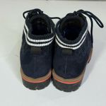 Torrid Faux Suede Sweater Knit Hiker Ankle Boot Navy Blue-7W Photo 3