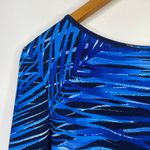 Clara Sunwoo Sun Woo Navy Blue Tropical Kerchief Angle Hem Tunic Top Travel M Size M Photo 3