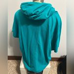 Nike  Womens Medium Turquoise Cowl Neck Short Sleeve Sweatshirt Photo 2