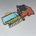 Nebraska State Cornfield Pin American Flag Pins Photo 1