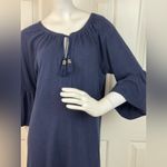 Lilly Pulitzer Navy Blue Del Lago Tunic Midi Length Dress sz L Photo 4