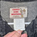 Vintage Saddle King Western Jean Jacket Black Size L Photo 3