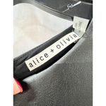 Alice + Olivia  Inka Vegan Leather 3/4 Sleeve Bodycon Mini Dress Black Size US 10 Photo 2