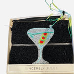 Sincerely Jules NWT Beaded Martini Bag Clutch Wristlet Black Green Cocktail Photo 0