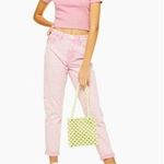 Topshop  Nordstrom Pink Acid Wash High Rise Mom Jeans Size 28 Photo 0