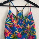 J.Crew Blue Floral Cami Tank Tropical Halter Top Resortwear Preppy Vacation Photo 1