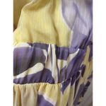 SVELTO STELLA 3/4 SLEEVE YELLOW PURPLE LEAVES PATTERN US SIZE 12 PEARLS Photo 9
