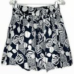 Banana Republic  Skirt Women 2 Navy Blue White Floral‎ A-Line Mini Classic Preppy Photo 0