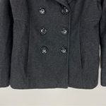 Michael Kors  Charcoal Double Breasted Wool Blend Pea Coat Size Small Photo 2
