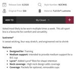 Lululemon Energy Bra High Neck Long Line Shibori *Medium Support B-D Photo 8