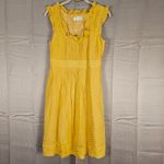 Moulinette Soeurs  Anthropologie Yellow Behind The Clouds Silk Blend Mini Dress 8 Photo 1