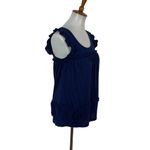 Anthropologie  Little Yellow Dot Top Small‎ Blue Short Sleeve Boho Chic Photo 3