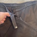 INC  International Concepts Brown  Leather Pants size 4 inseam 30” waist 28” Photo 9