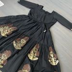Festival Party Wear Cotton Fabric Indian Handmade Anarkali Kurti New Black Size M Photo 1