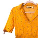 & Other Stories & OTHER STORIES Floral Collared Skater Dress Yellow Sz 4 Photo 3