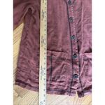 Lady’s Image Blazer Medium Rust Red Blazer Jacket Lagenlook Artsy Linen Brown Photo 7