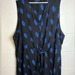 Torrid  Plus Size Sheer Peplum Woman’s Tie Front Lightning Strike Blouse Size 5X Photo 0