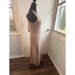 House of Harlow 1960 NWT Geometric Knit Maxi Dress medium boho retro layered Brown Photo 2