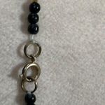 Vintage Black and Silver Beaded Elegant Necklace Goth Dark Romantic Mystical Photo 3