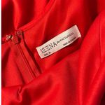 Mac Duggal  NEW Size 10 55381 Red Tiered Satin Spaghetti Strap Long Dress Gown Photo 8