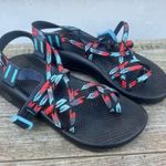 Chacos Chaco Aerial Aqua ZX/2 DUAL ADJUSTABLE STRAPS CLASSIC SANDAL Teal Red Gray 8 Photo 2