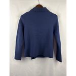 Maison Jules Women’s  Small Navy Blue Double Breasted Short PeaCoat Sweater Photo 2