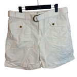 Ralph Lauren Lauren  White Belted Cuffed Shorts Photo 0