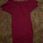 I Saw It First NEW. Burgundy off the shoulder dress. Photo 0