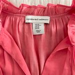 Cupcakes and Cashmere | Silky Coral Pink Ruffle Blouse Photo 4