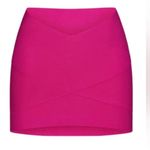 SKIMS NWT   KNIT SWIM MINI SKIRT In Magenta Pink Stretch SZ-3X Photo 2