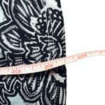 EXPRESS  Blue Black Floral Print Back Tie Scoop Neck Blouse Tank Top Small Casual Photo 7