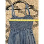 Miami For Francesca’s Chambray Smocked‎ Tie Dress Size S Blue Photo 9