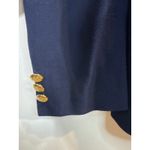 Ralph Lauren Lauren  Women's Navy Wool Blend Blazer Size 8 Preppy Academia Photo 2