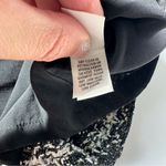 St. John  Couture Black Silver Metallic Plaid Tweed Ruffle Bell Sleeve Size 14 Photo 5