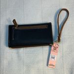 Stone Mountain USA Black Leather Wristlet with Tan Trim NWT Photo 1