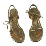 Nine West 10M  Gold Strap Flat thong sandal Photo 0