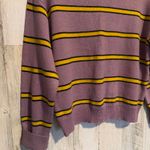 Women's M Size 6 Purple Striped Acrylic Sweater Cropped Photo 1