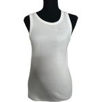 J.Crew Factory High-Neck Ribbed Tank Top Medium Women’s White BG876. Photo 1