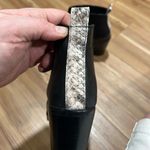 Dolce Vita Black Leather Ankle Boots with Snake Skin Detail Size 6 Photo 2