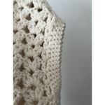 American Vintage Vintage XS 70s sleeveless hand knit granny core boho vest cream boho farm core Photo 4