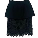 Cameo the Label Rampart Black Peplum Lace Skirt Photo 0