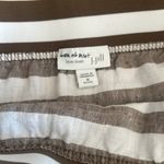 J. Jill Brown and White Striped Linen Midi Skirt Size undefined Photo 2