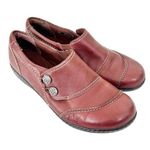 Clarks  Bendables Brown Leather Ashland Alpine Slip On Shoes Sz 8.5W Photo 0