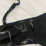 Forever 21 Black Abstract Face Print Tie Top Photo 4