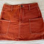 Forever 21 Orange Denim Mini Skirt Photo 0