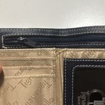 Tignanello Wallet Women's Trifold Organizer Clutch Blue Pebbled Genuine Leather Photo 8